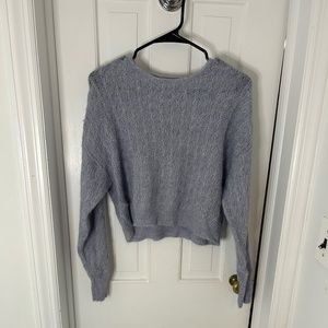 Zara Waffle Knit Wool Lilac Sweater